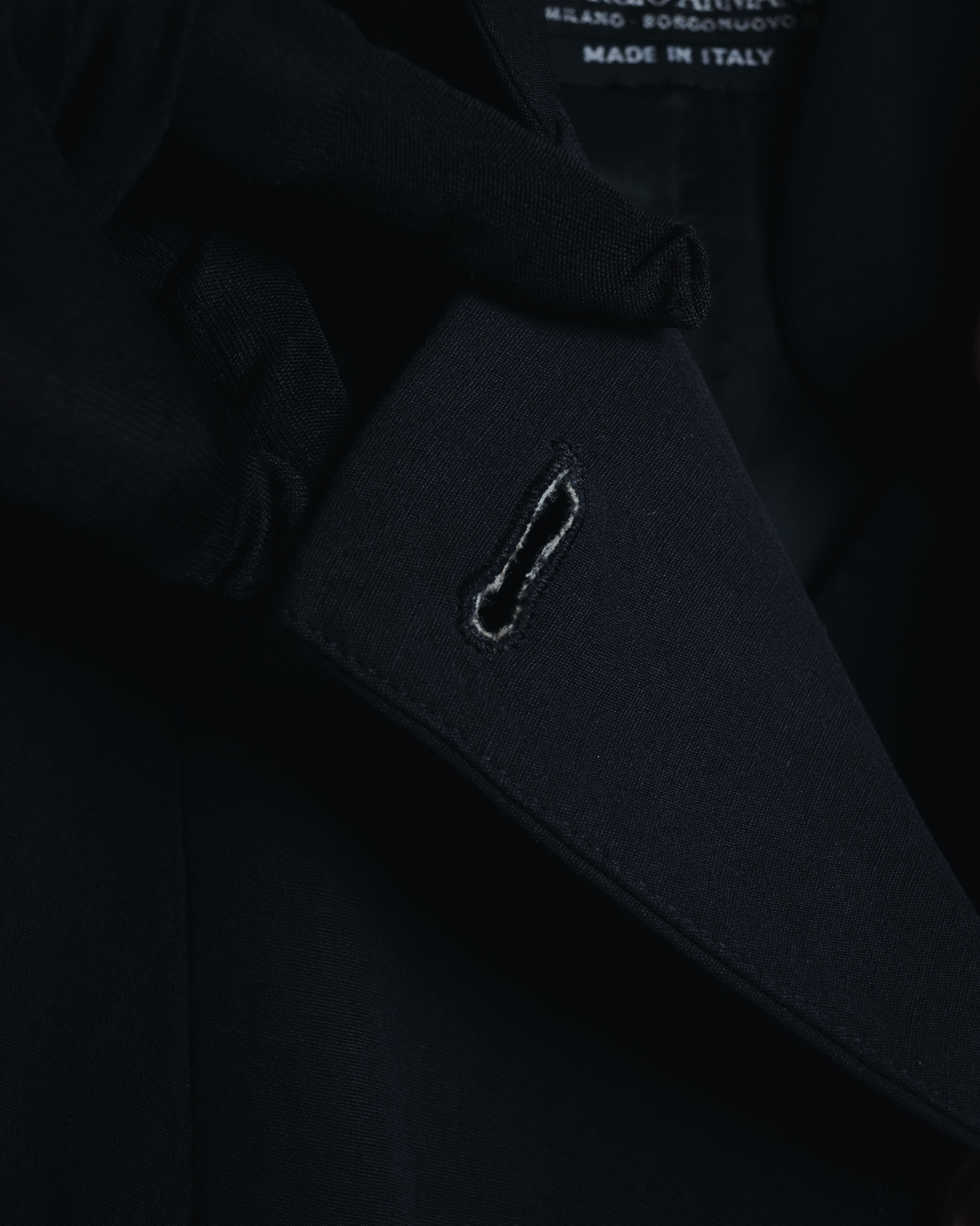 "GIORGIO ARMANI" Early 90s rayon linen asymmetric gilet