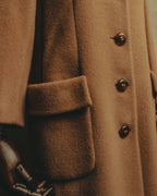 "VALENTINO MISS V" 80's-90's Camel hair single-breasted coat