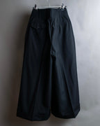 "COMME des GARCONS" Ruffle & tulle asymmetrical docking sarouel slacks