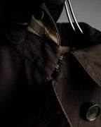 "BURBERRY" Subdued tone military detail mid-length trench coat