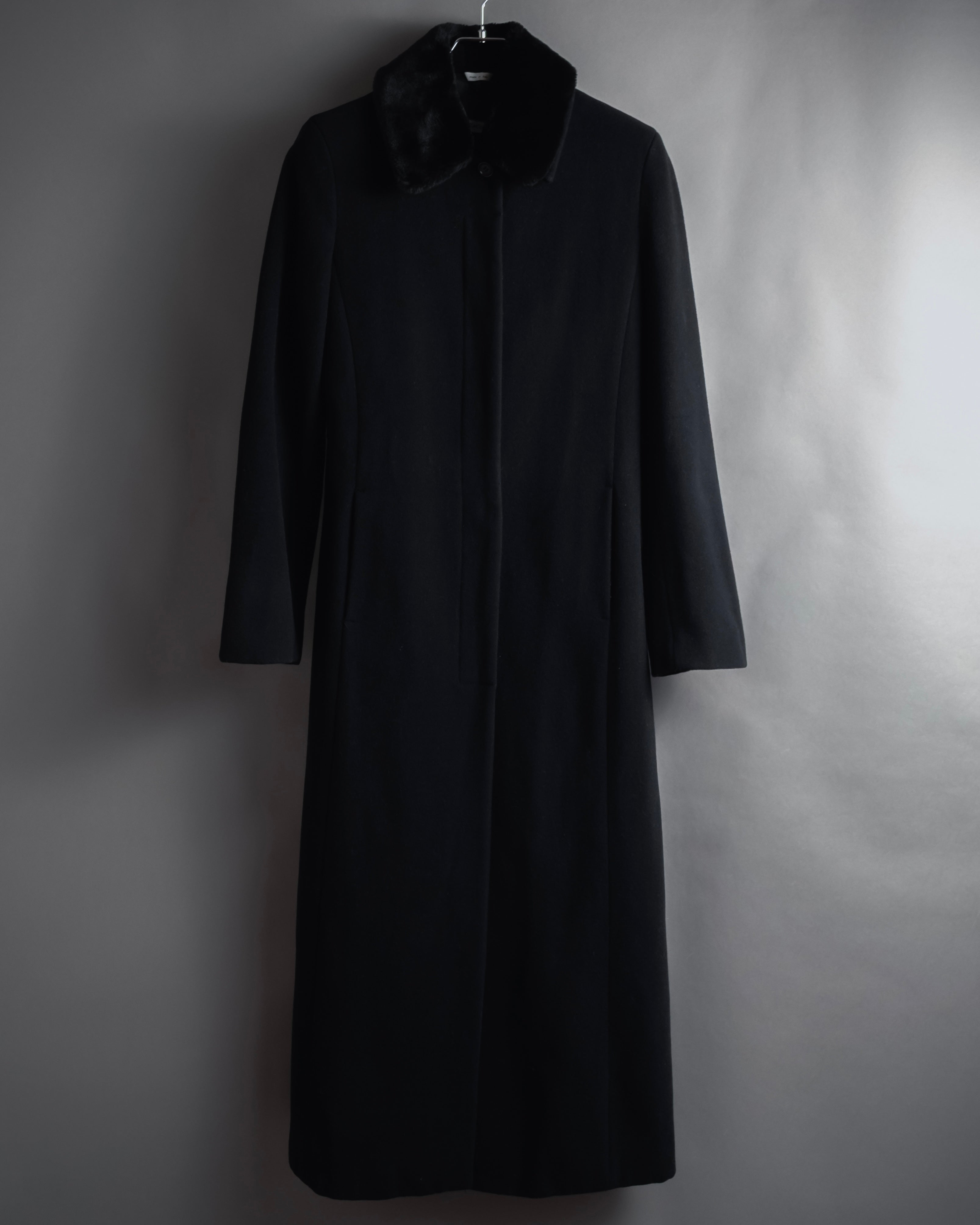 MAX&Co.” 90's-00's Super long fur collar coat – MOOD