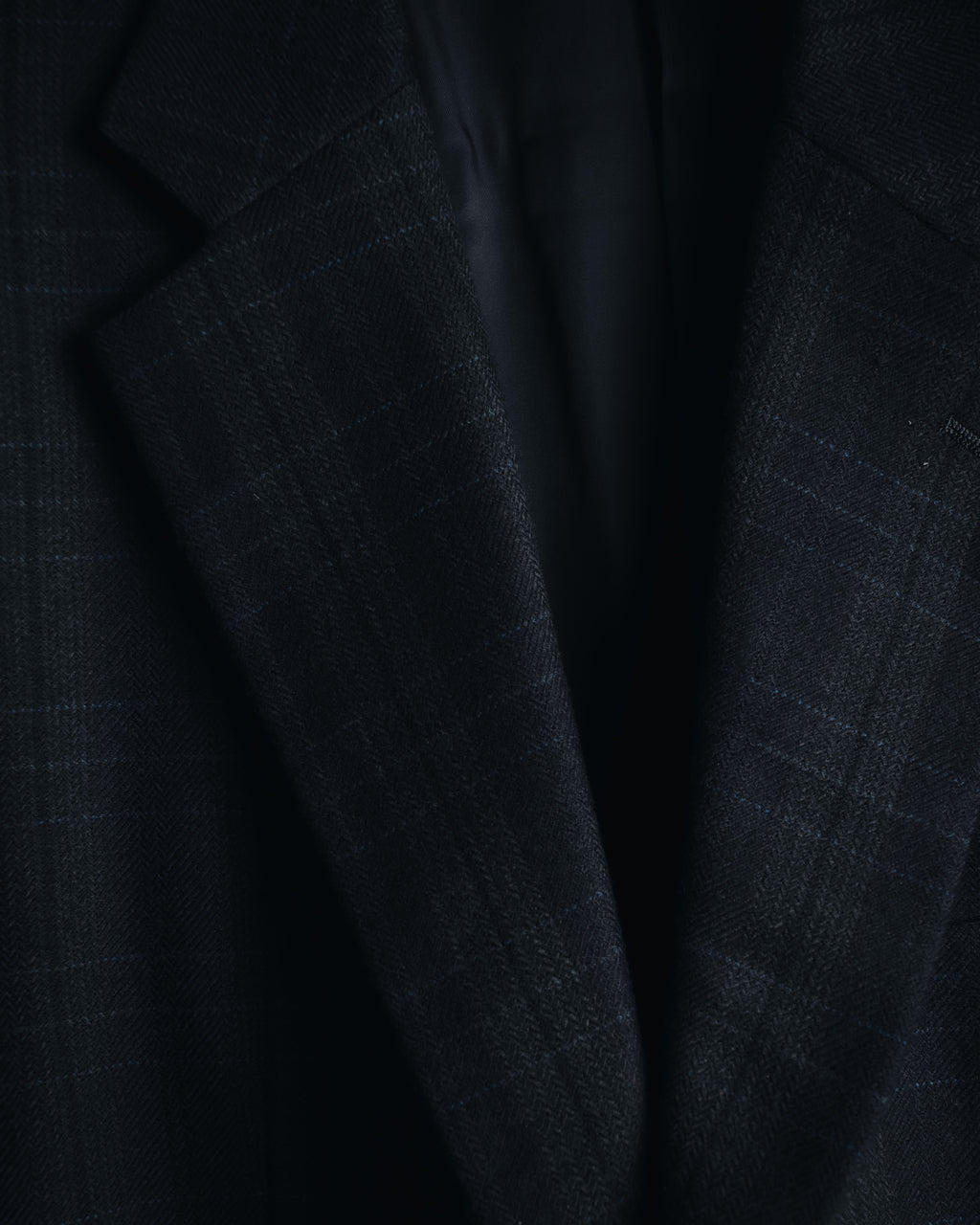 "Burberrys" 90’s dark check wool cashmere blend tailored jacket