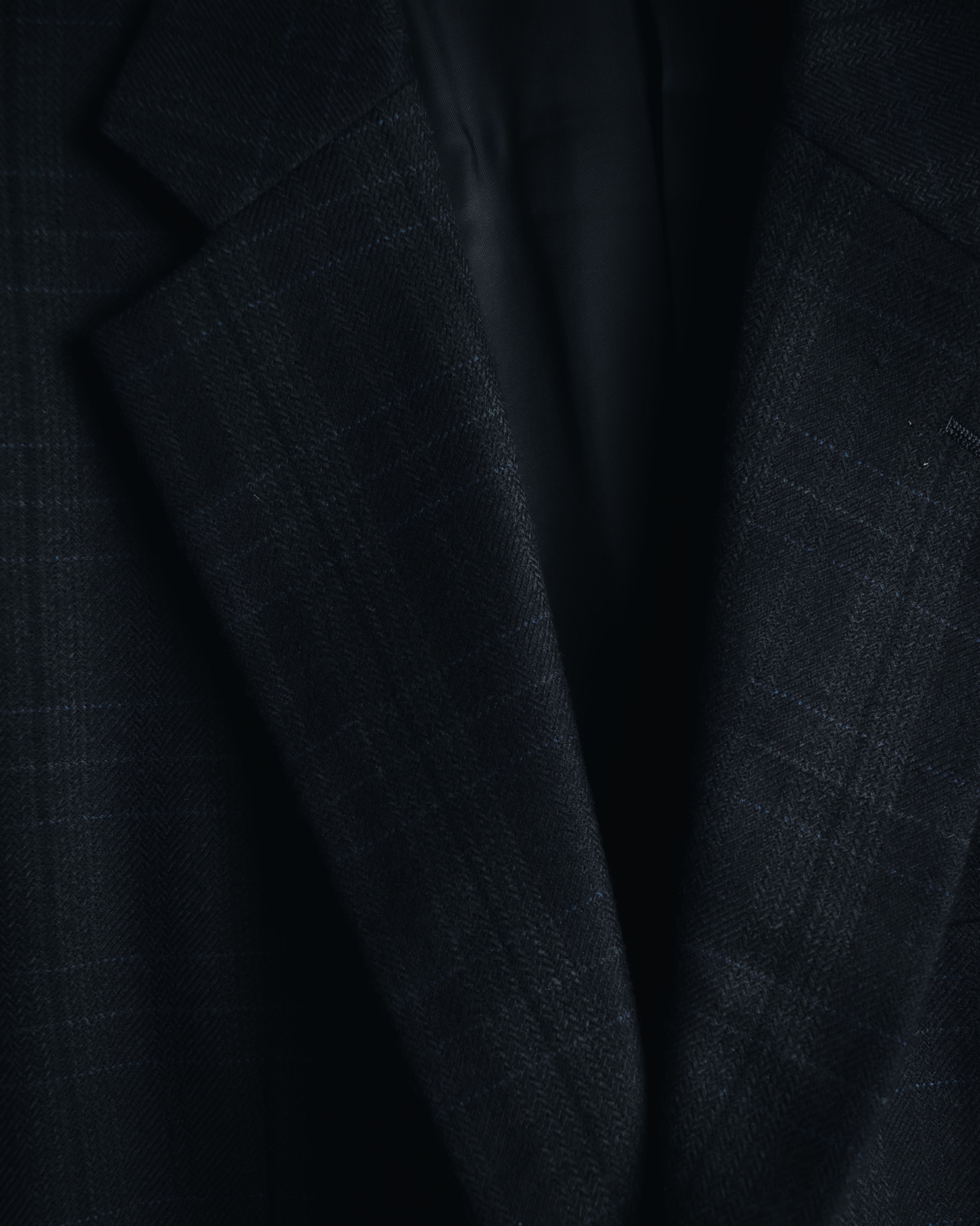 "Burberrys" 90’s dark check wool cashmere blend tailored jacket