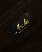 "Vintage turnlock design python leather bag"