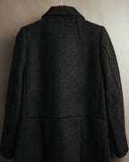 “miu miu” 00’s-10’s Wool angora leather buckle coat