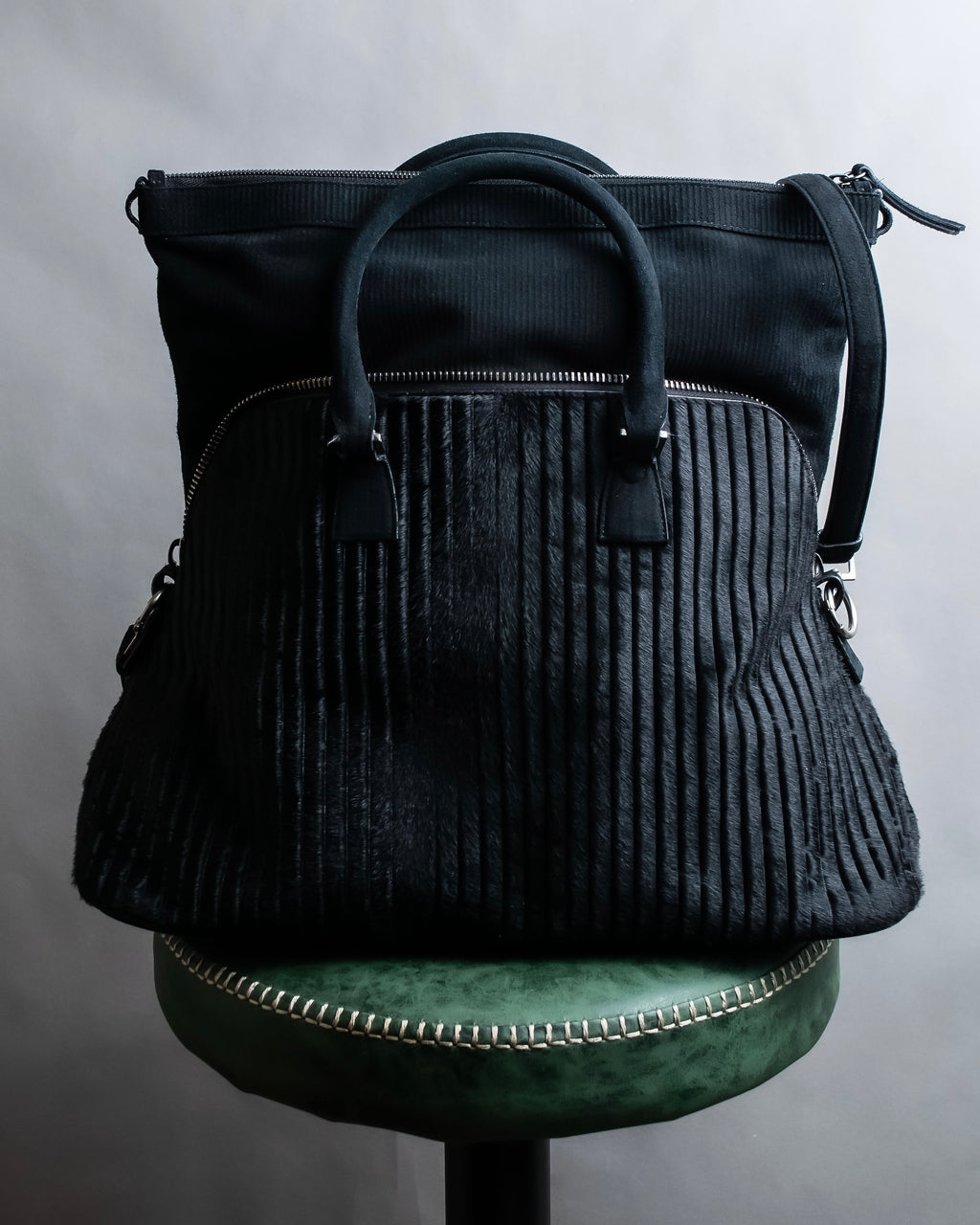 "MAISON MARGIELA" 5AC Harako leather corduroy combination 2way bag