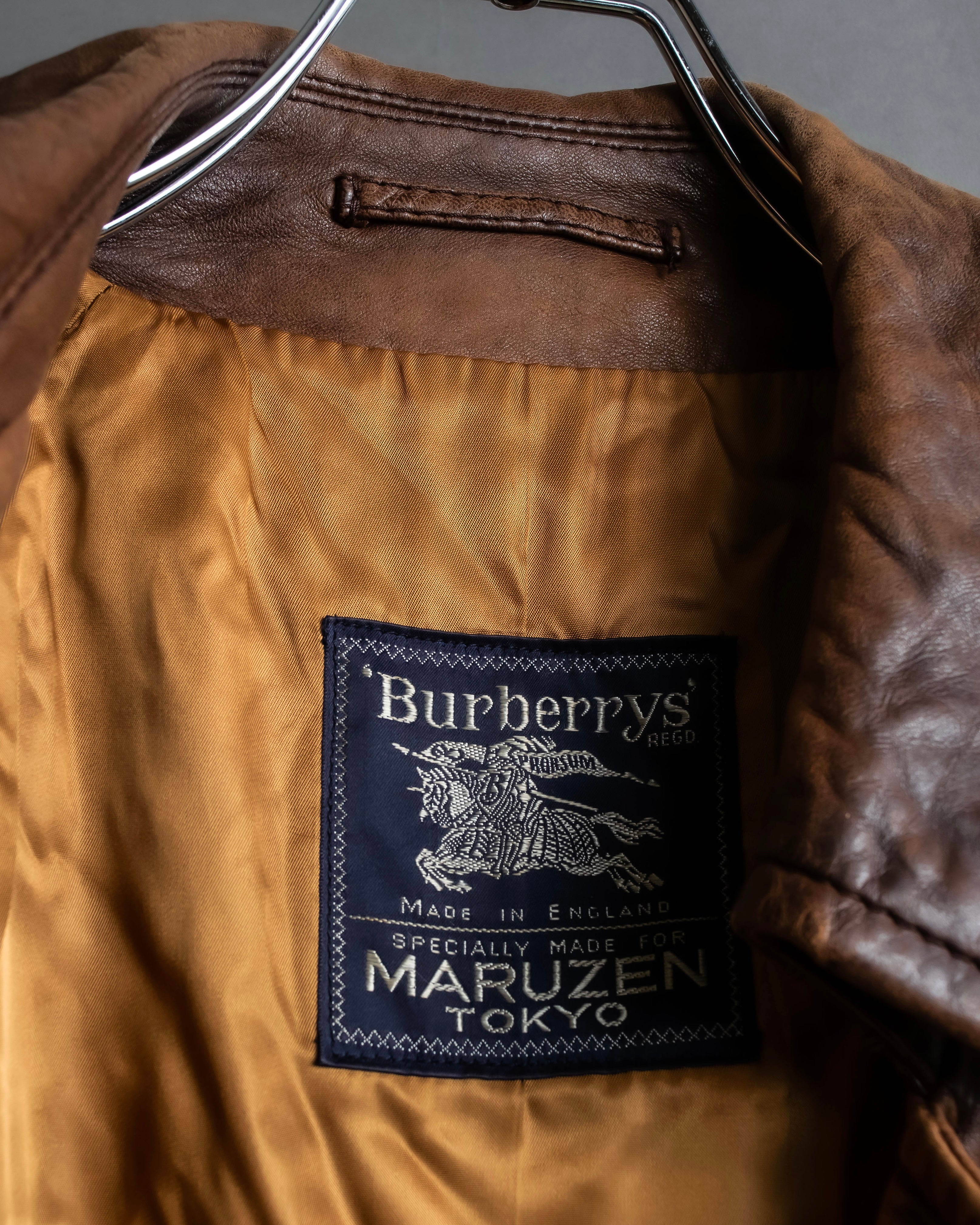 "Burberrys" Vintage-inspired leather oversized trench coat
