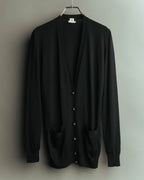 "Hermès" 90's-00's Medor button wool knit cardigan