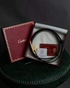 "Cartier" Gold metal buckle design leather belt