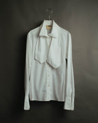 "Hermès" 70's-80's Elegant scarf collar shirt