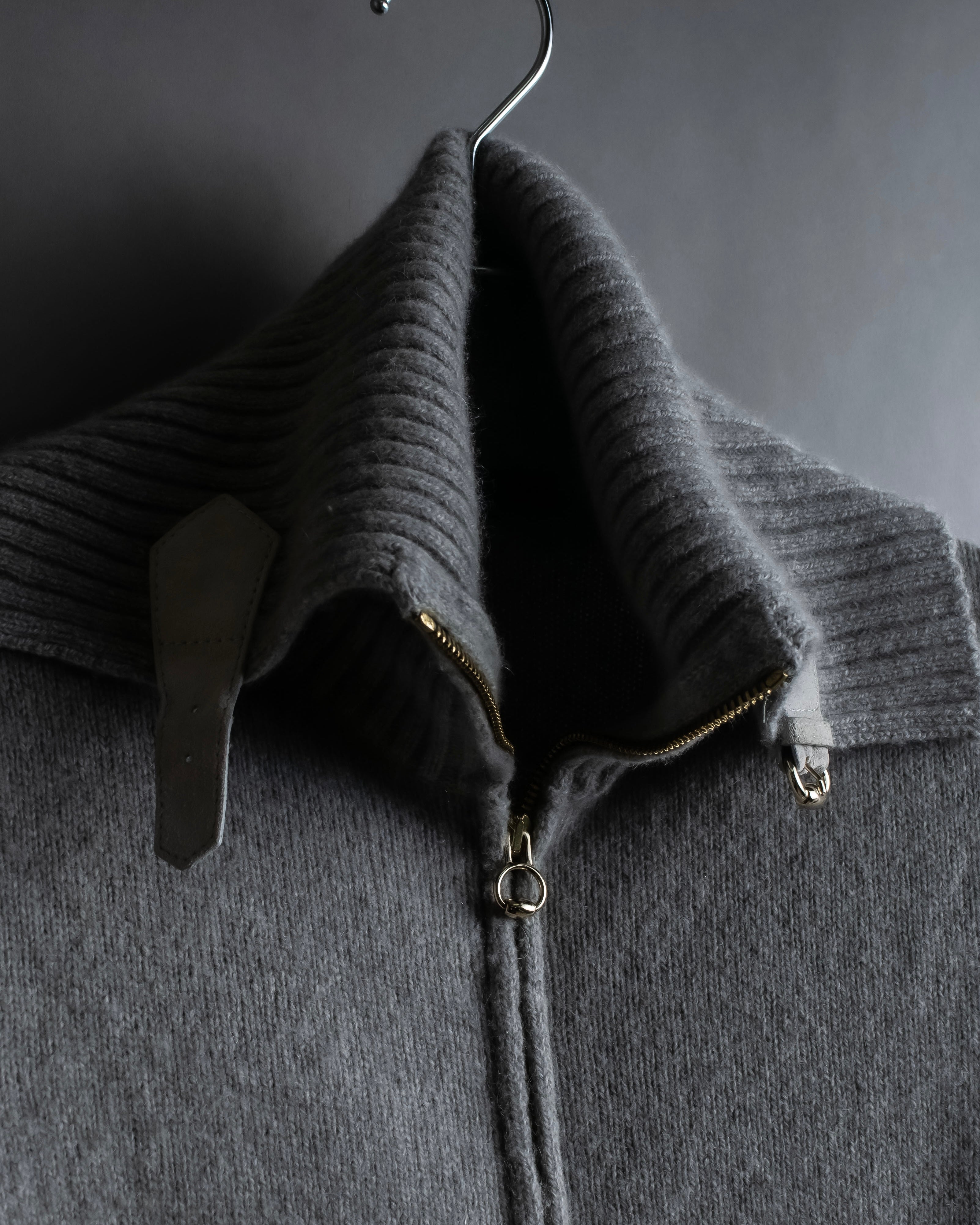 "GUCCI" Cashmere brand double zipper blouson