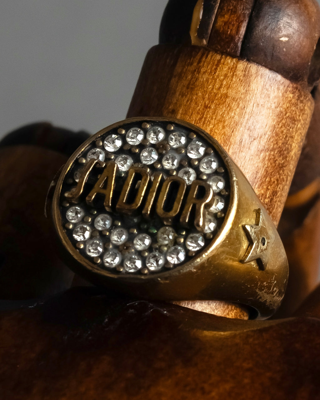 "DIOR" J’ADIOR engraved signet ring