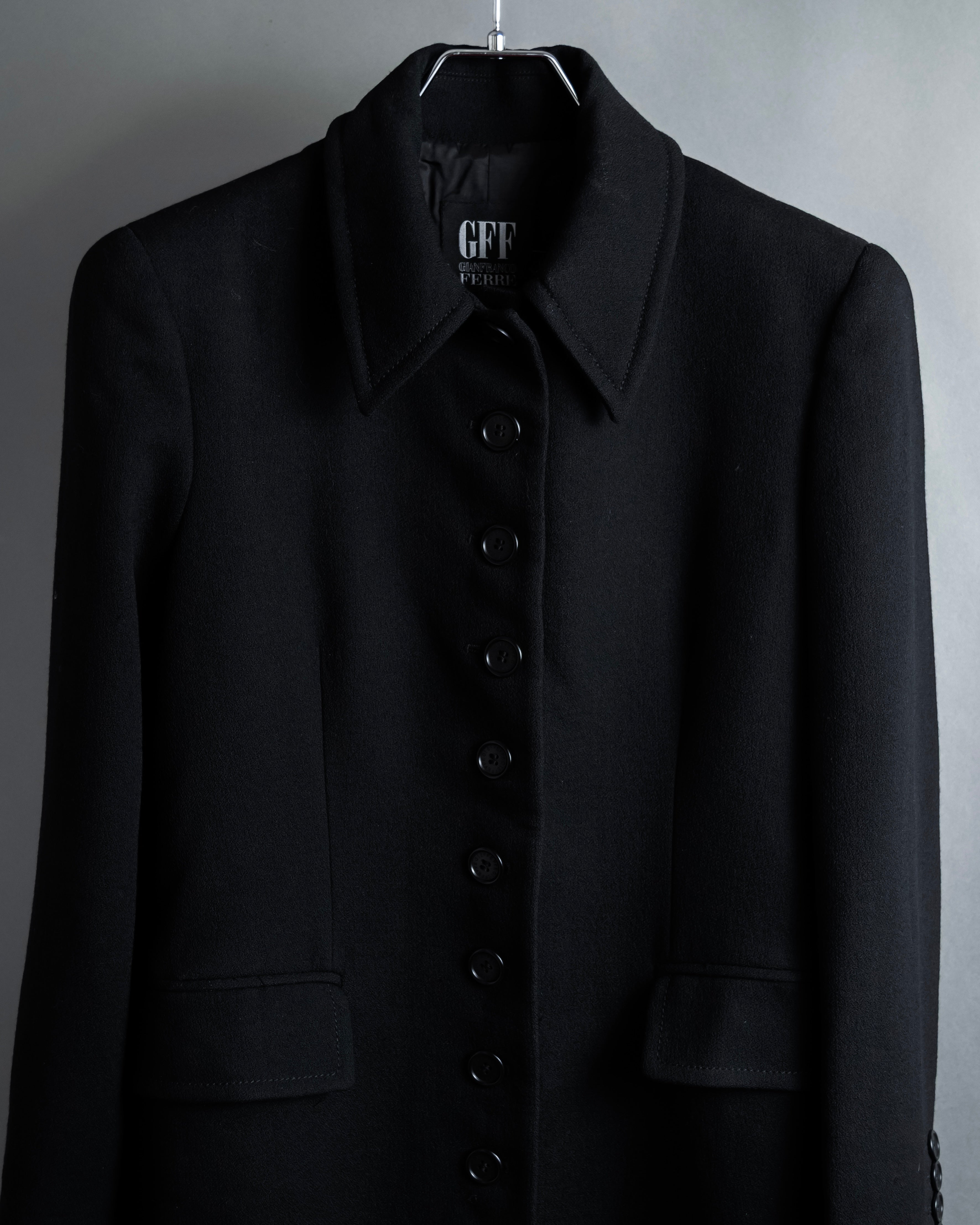 "GIANFRANCO FERRE" Multiple button sequences shaped long coat