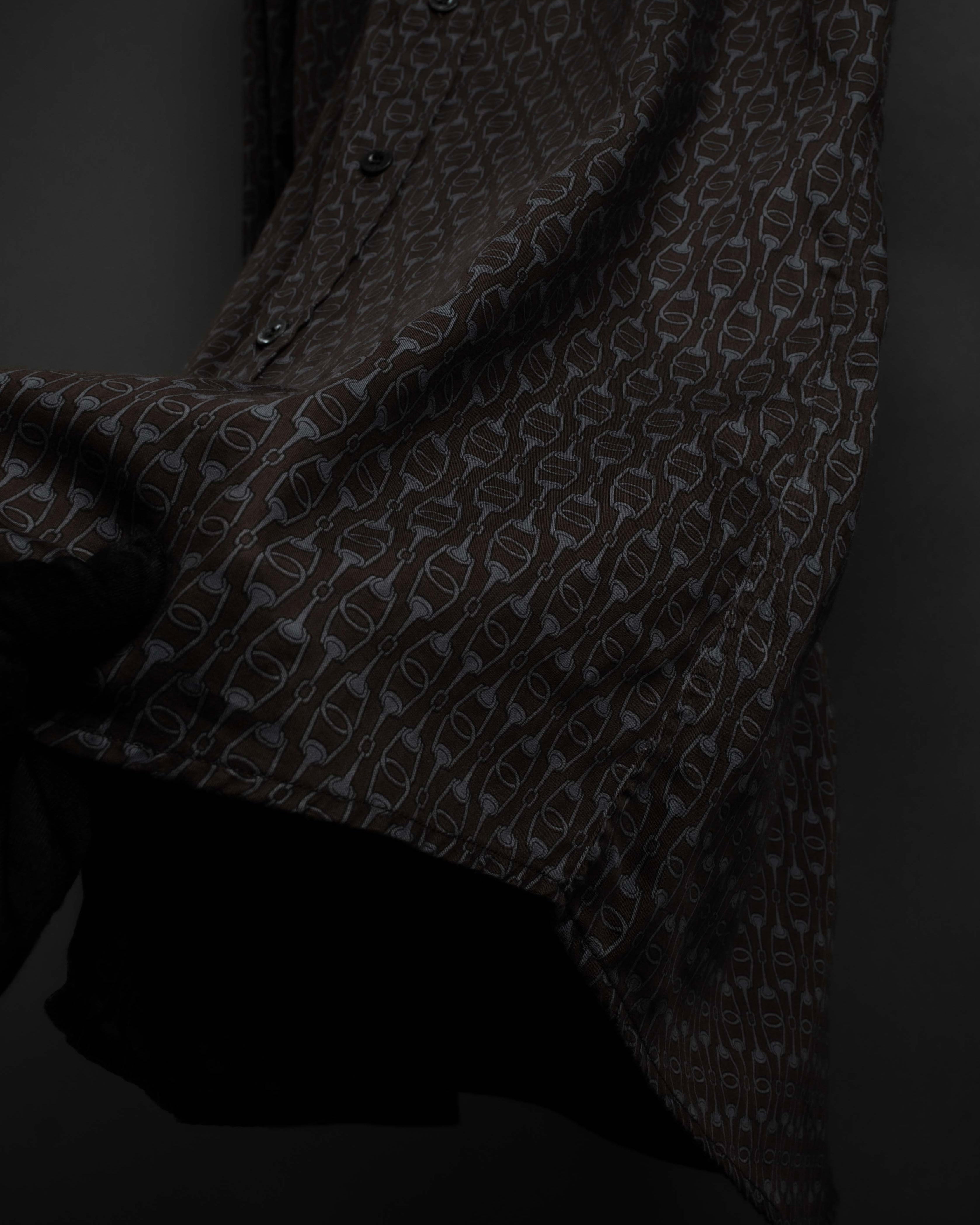 "GUCCI" Horsebit pattern shaped shirt