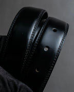 "BURBERRY" Equestrian Knight design leather belt