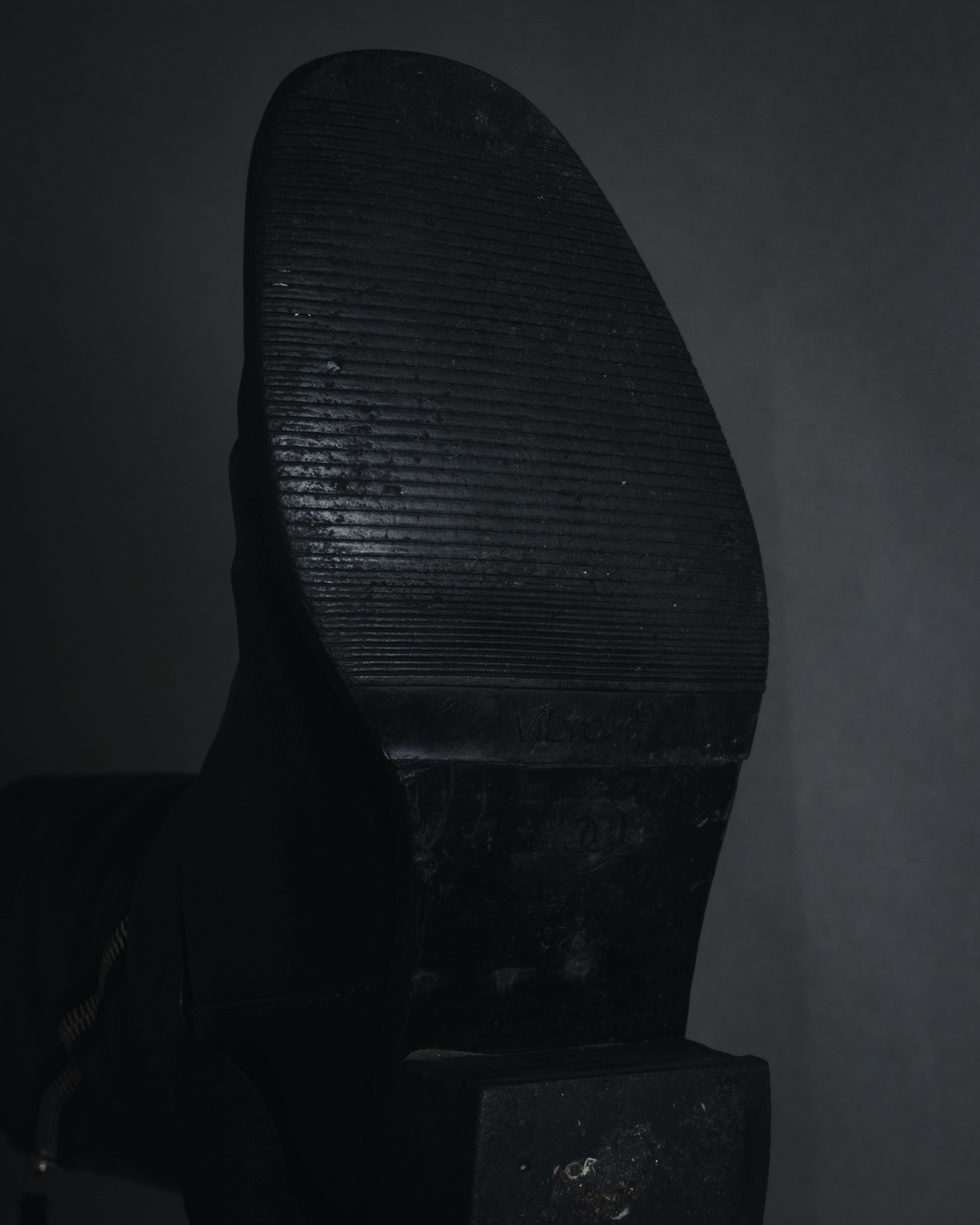 "CHANEL" 2006-12 Double-buckle leather engineer boots