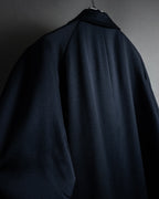 “Yves Saint Laurent” 90’s clean fly-front bal collar coat