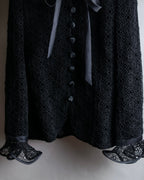 "JEAN-LOUIS SCHERRER" Lace frill design ribbon attached jacket