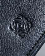 "LOEWE" Anagram logo engraved leather card case