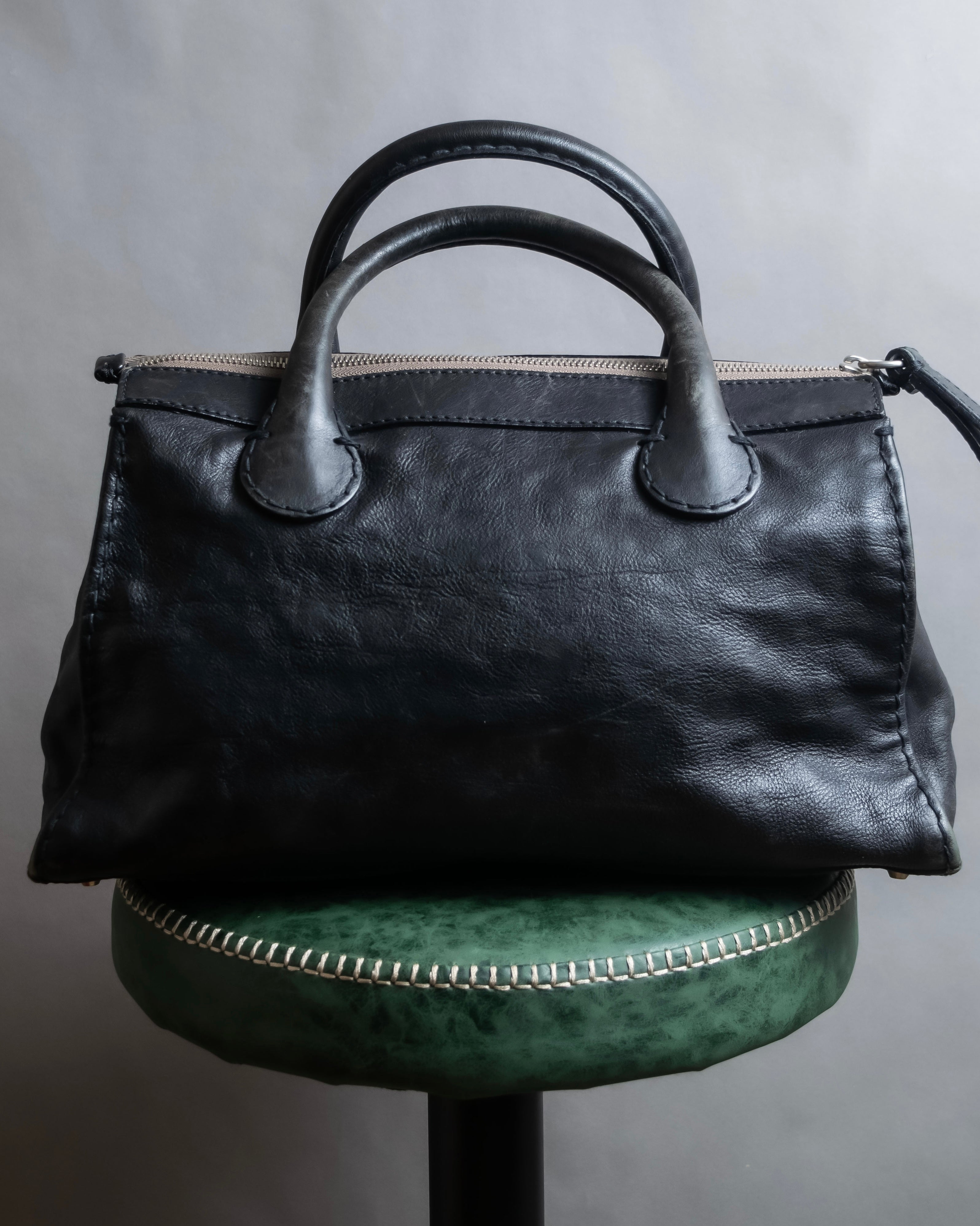 "Chloe" Out pocket detail leather Edith bag