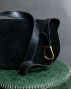 "GUCCI" Interlocking G design suede bag