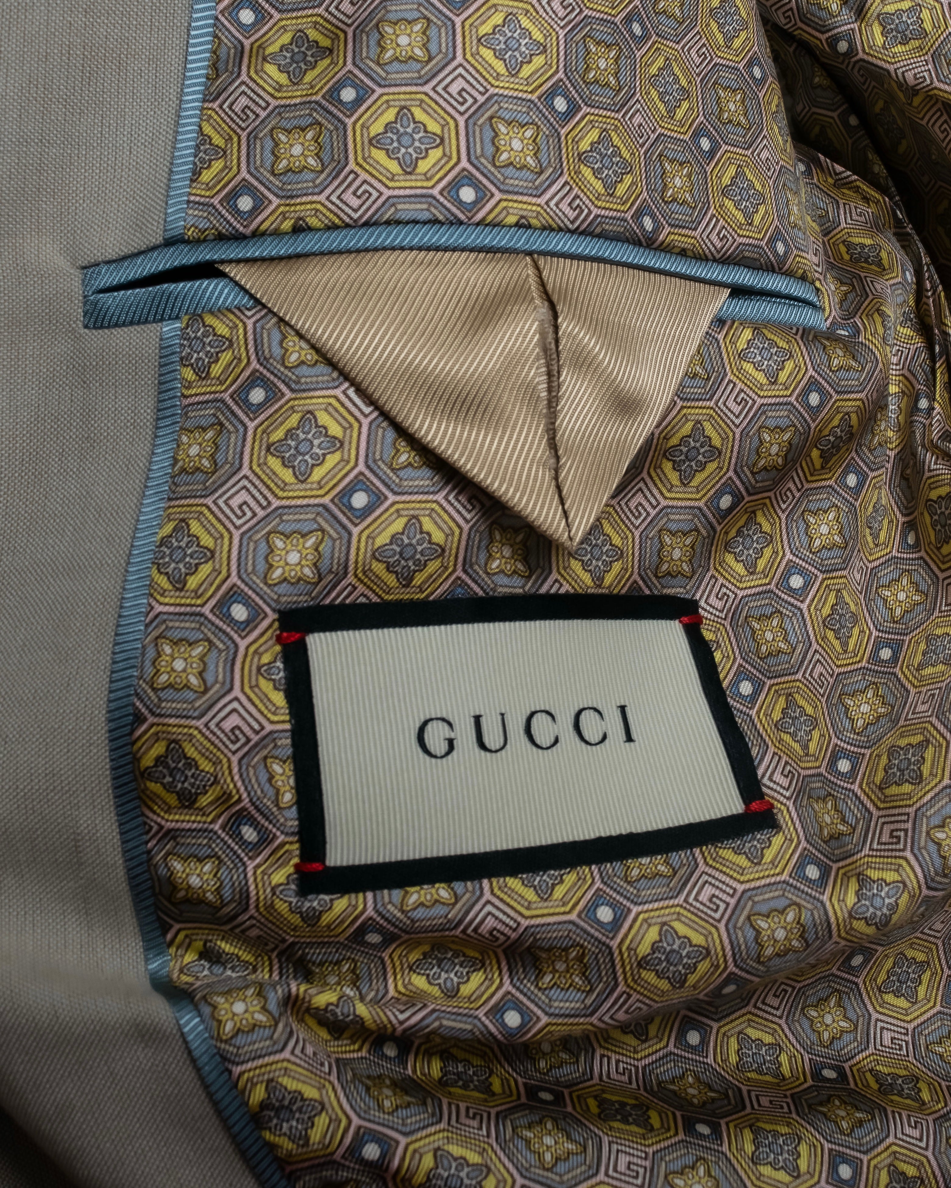 "GUCCI" 21SS Label attached single 2B tailored jacket setup