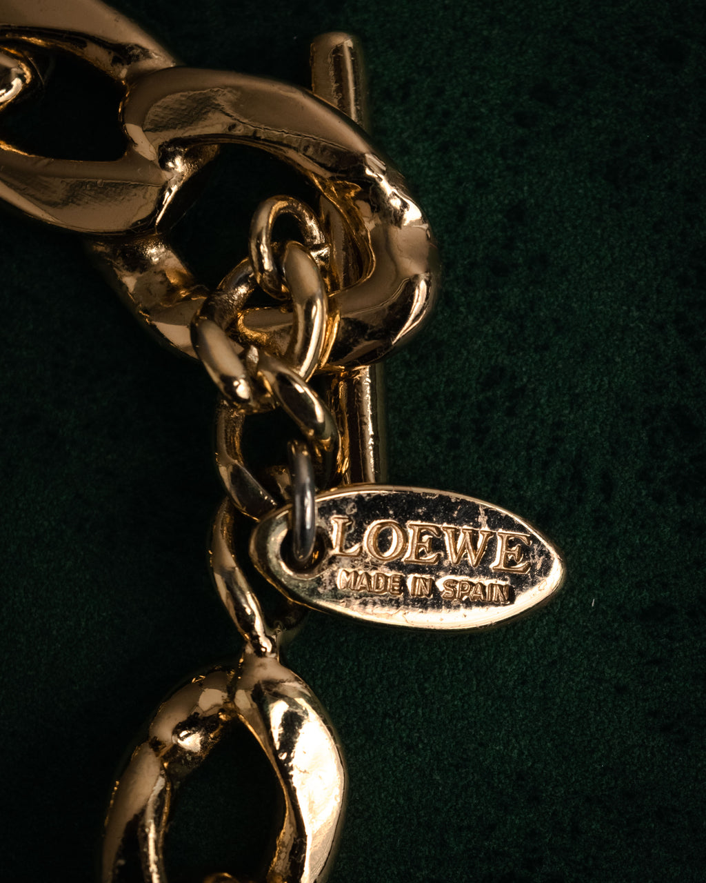 “LOEWE” 2008-2013 leather wrapped chain bracelet