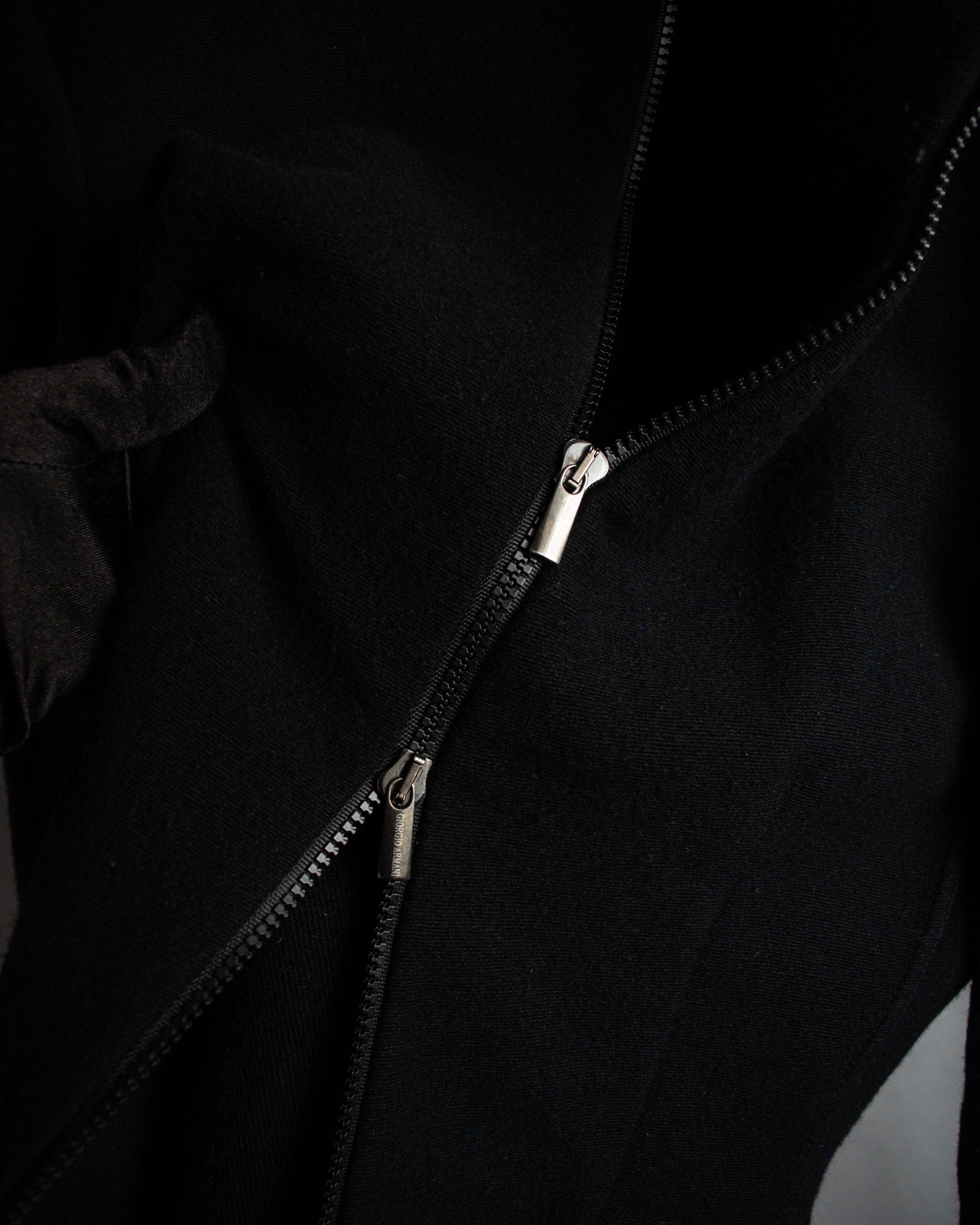 "GIORGIO ARMANI" Minimal design double zip-up jacket