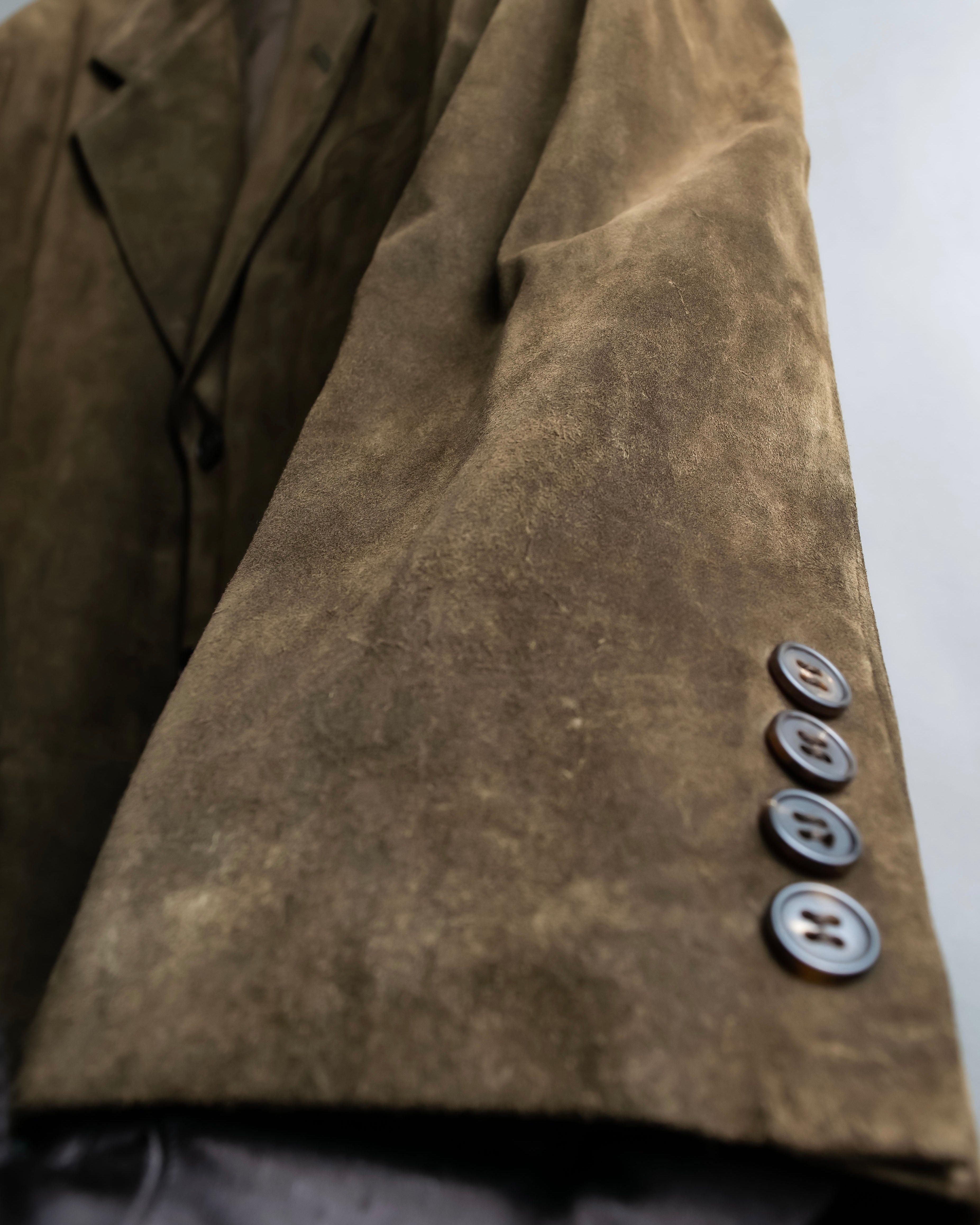 "Christian Dior" Nubuck leather oversized tailored jacket