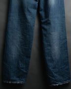 -SPECIAL- “SAINT LAURENT” 2023’s Long extreme baggy faded denim jeans