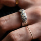 "CHANEL" Coco mark motif beige parts silver ring