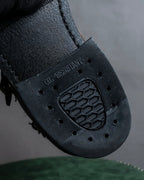 "COACH×FRYE" Brass buckle design shearling lined biker boots