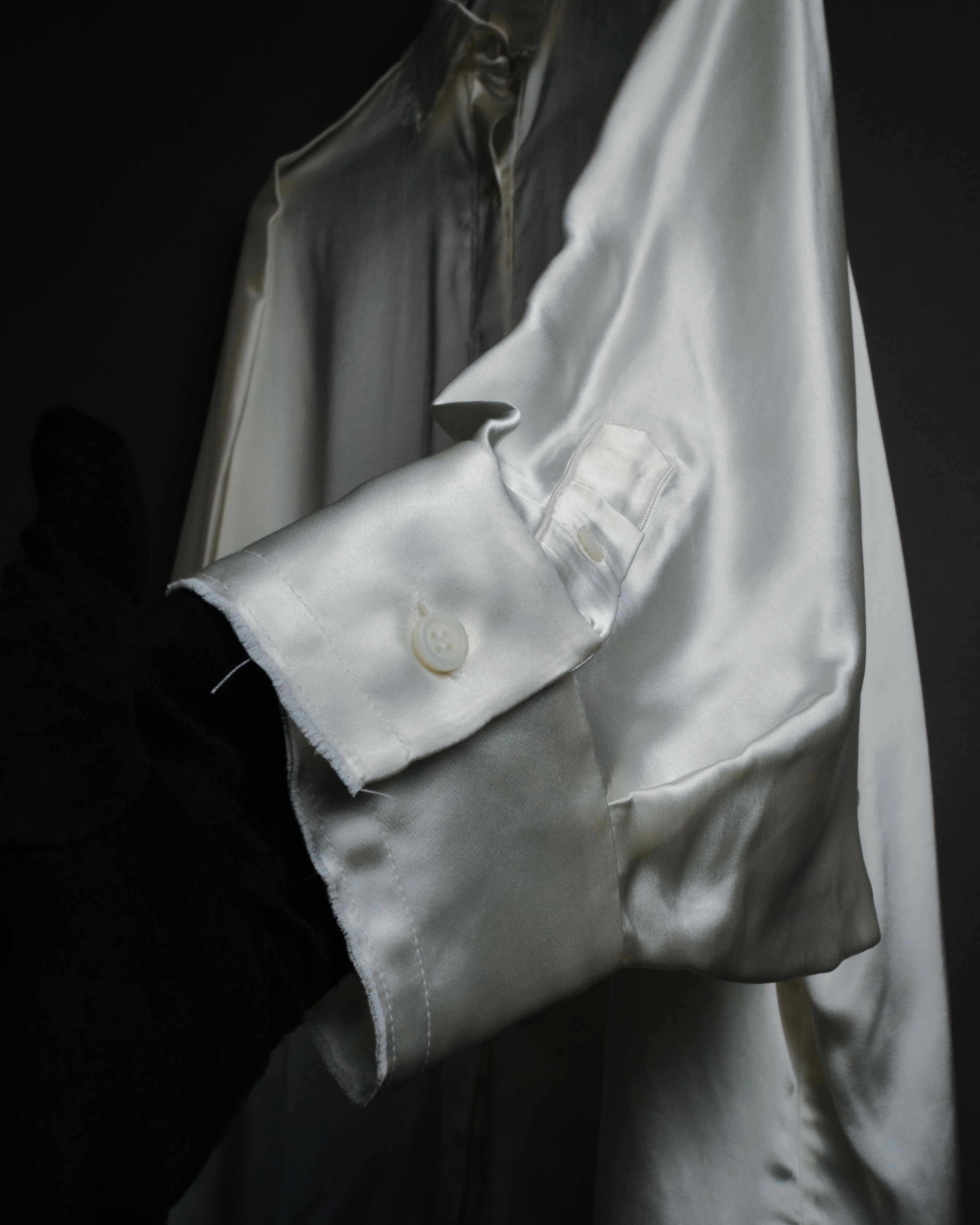 –SPECIAL– "LOEWE" 00’s Satin dolman sleeve destroy edge shirt