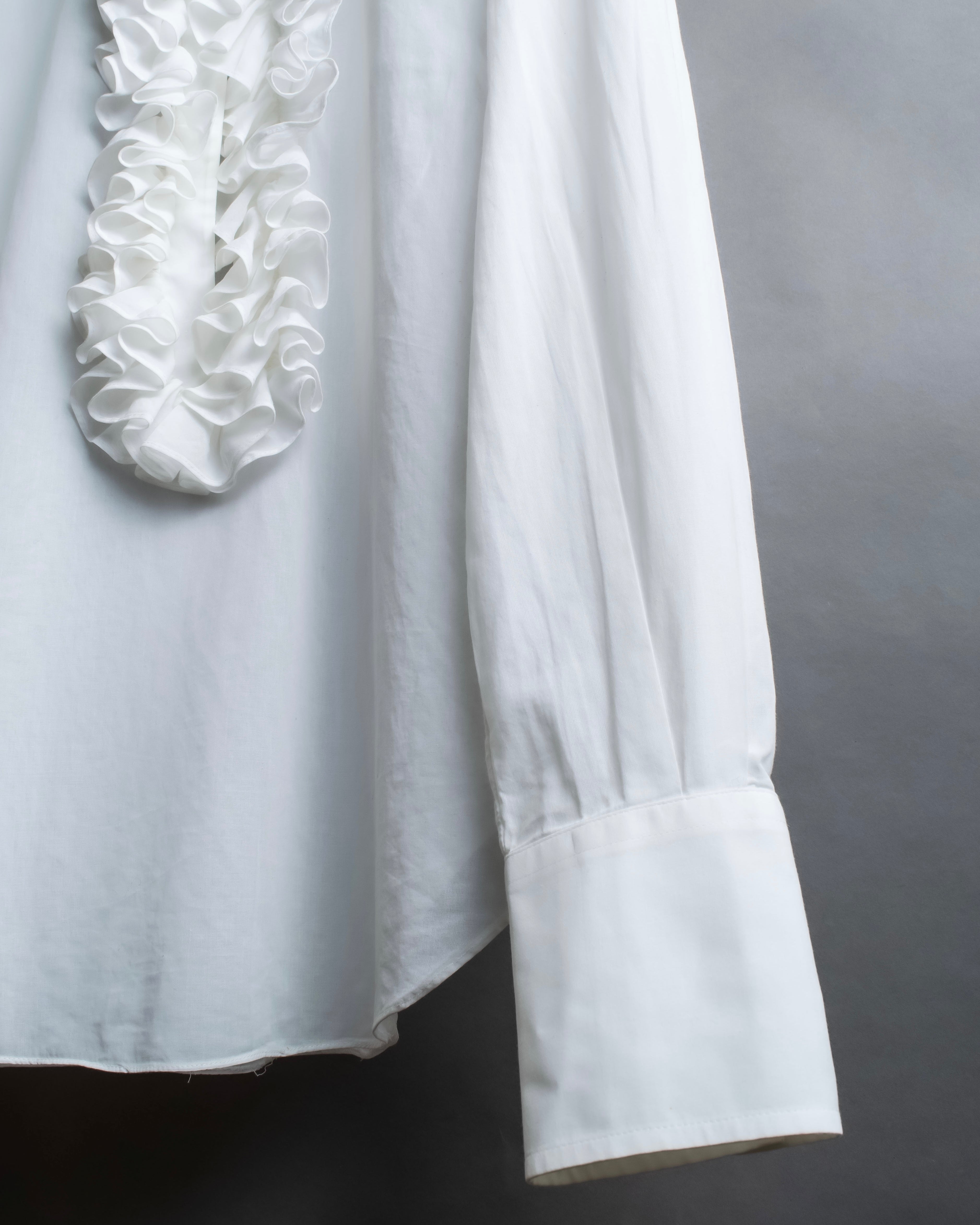“Dolce&amp;Gabbana” Front volume frill designed shirt