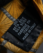 "GIANFRANCO FERRE" Ornamental yellow silk necktie