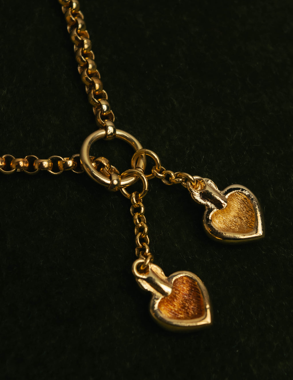 "Christian Dior" 80's-90's Romantic heart charm necklace