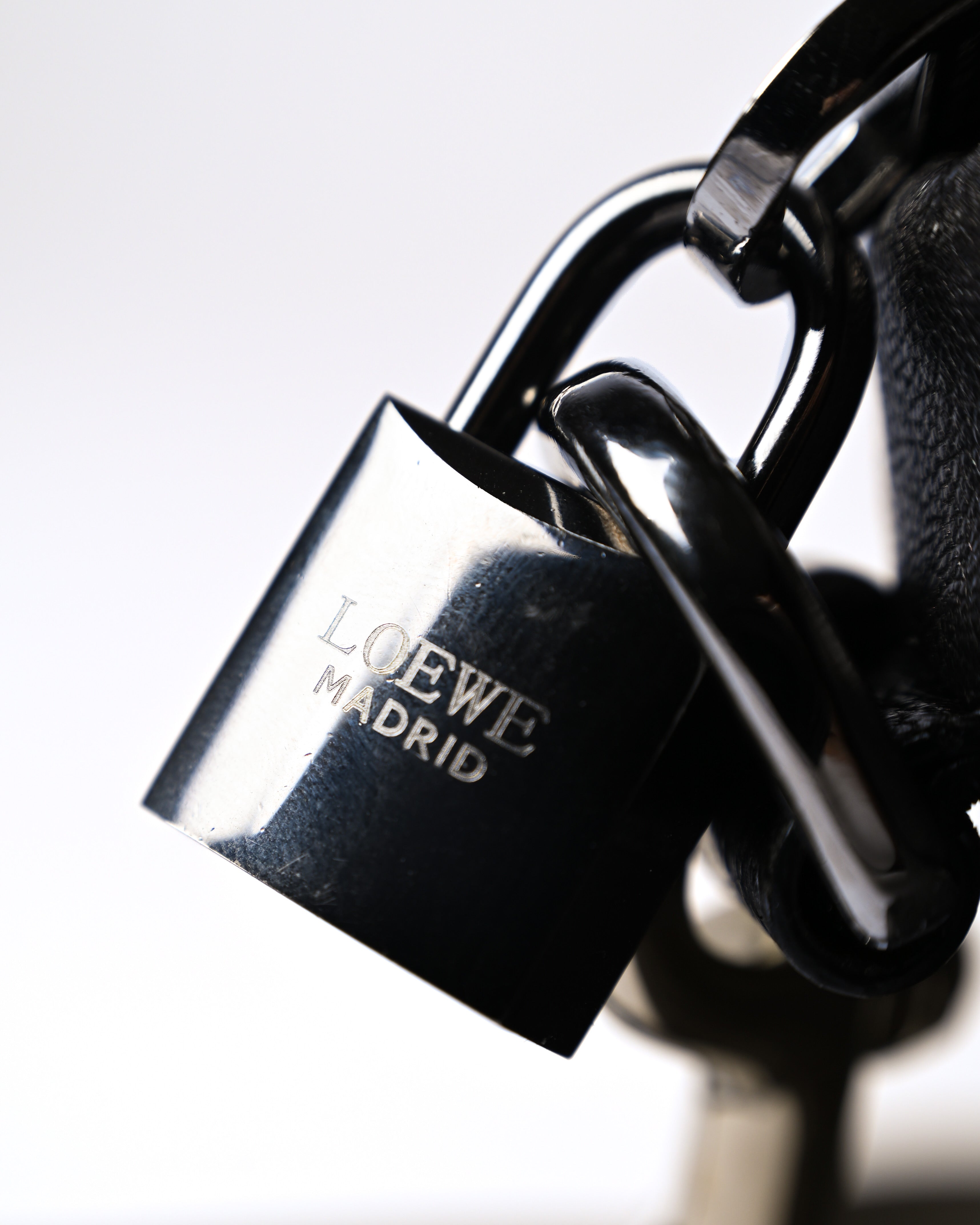 LOEWE/ Anagram 2 Way Mini Boston Hand Bag Metallic Black