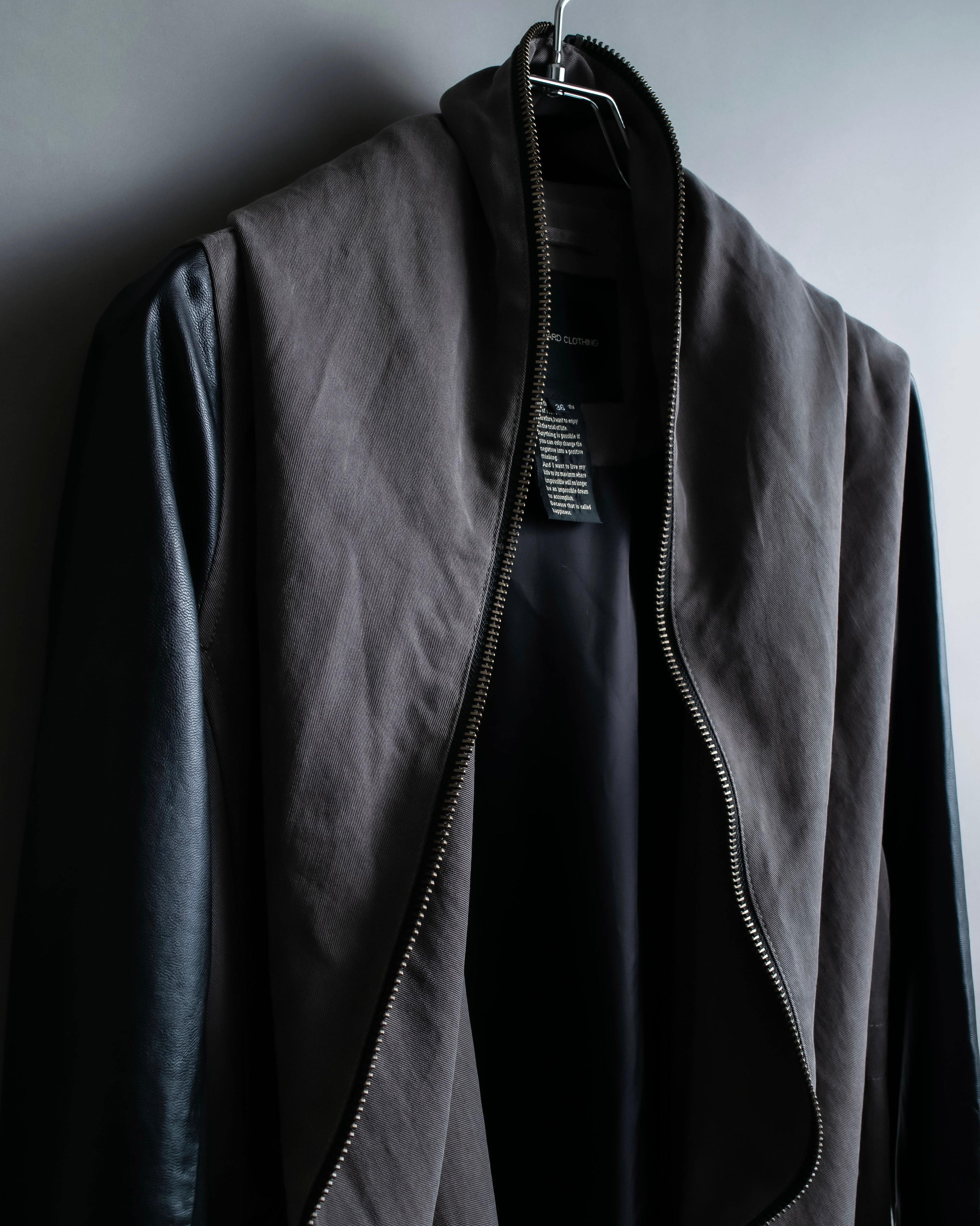 “DOUBLE STANDARD CLOTHING” Designed sleeve hooded middle coat