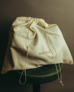 "Miu Miu" 90's-00's Cracked leather tote handbag