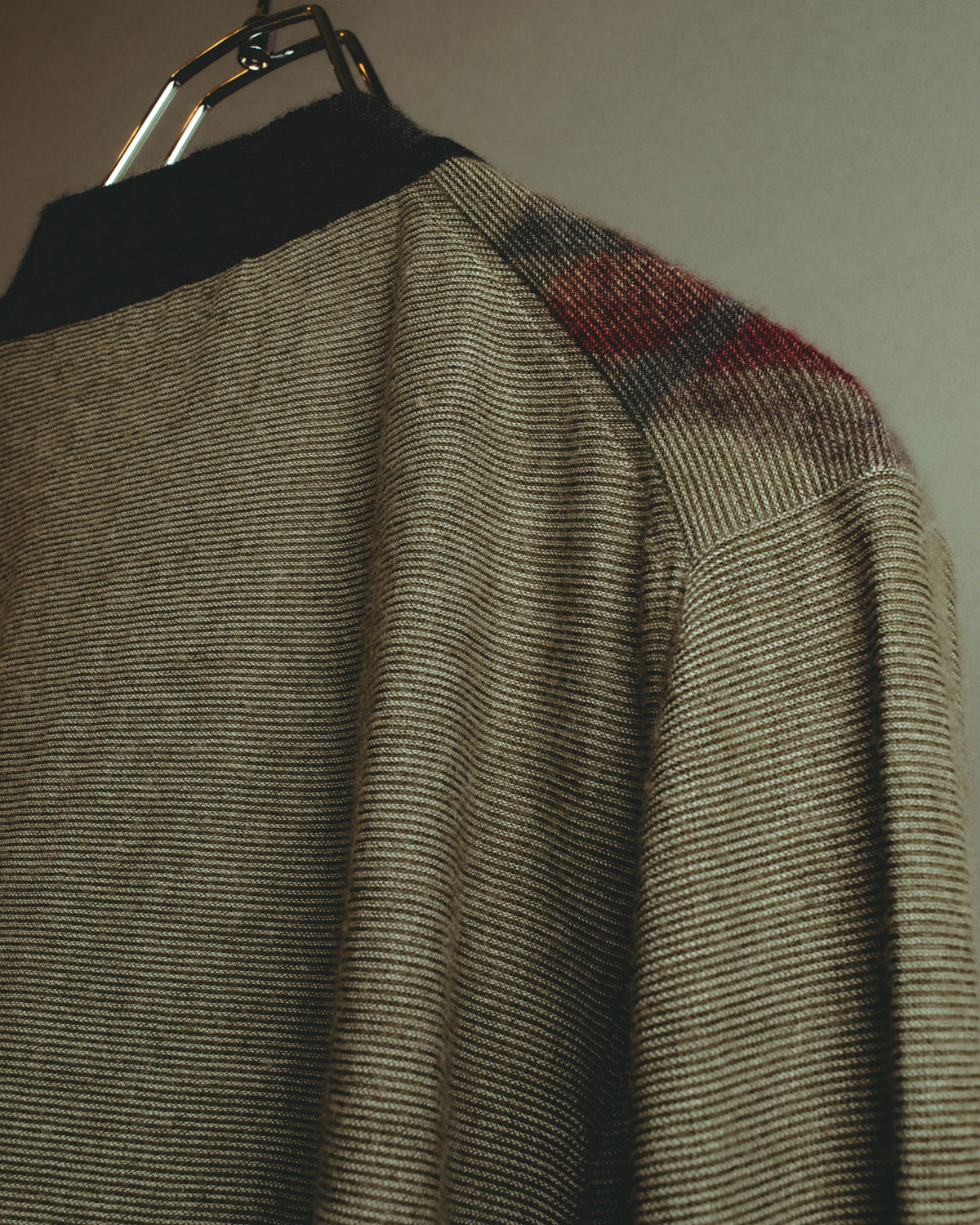 –SPECIAL– "Hermès" 90's-00's Plaid cashmere cardigan