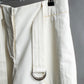 "MAISON MARGIELA" Wide flare silhouette belted cotton linen pants