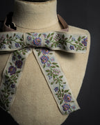 -MOOD Christmas Collections-
"GUCCI" Michele period delicate floral embroidered ribbon tie