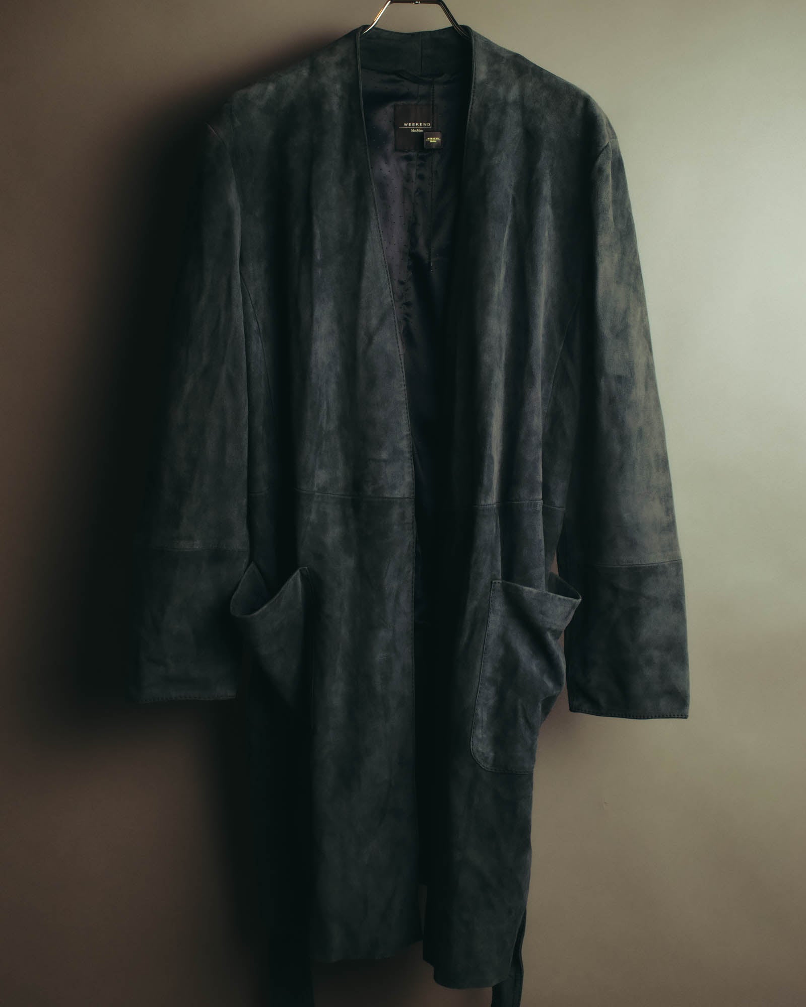 "WEEKEND Max Mara" 10's Soft suede goat leather robe coat