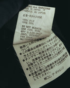 “COMME des GARCONS” Late 80’s-early 90’s silk tucked black shirt
