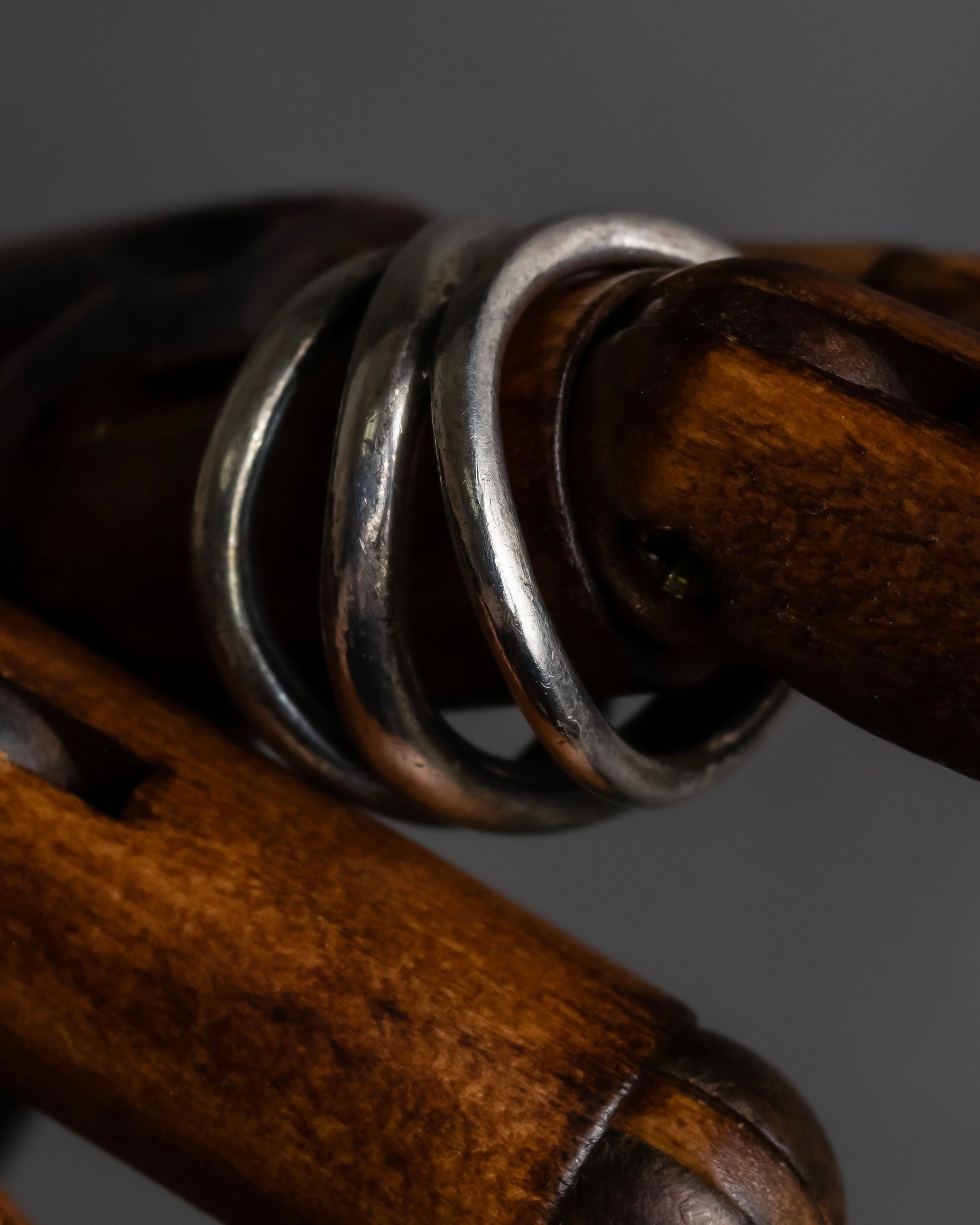 "agete" Three curves organic design silver925 ring