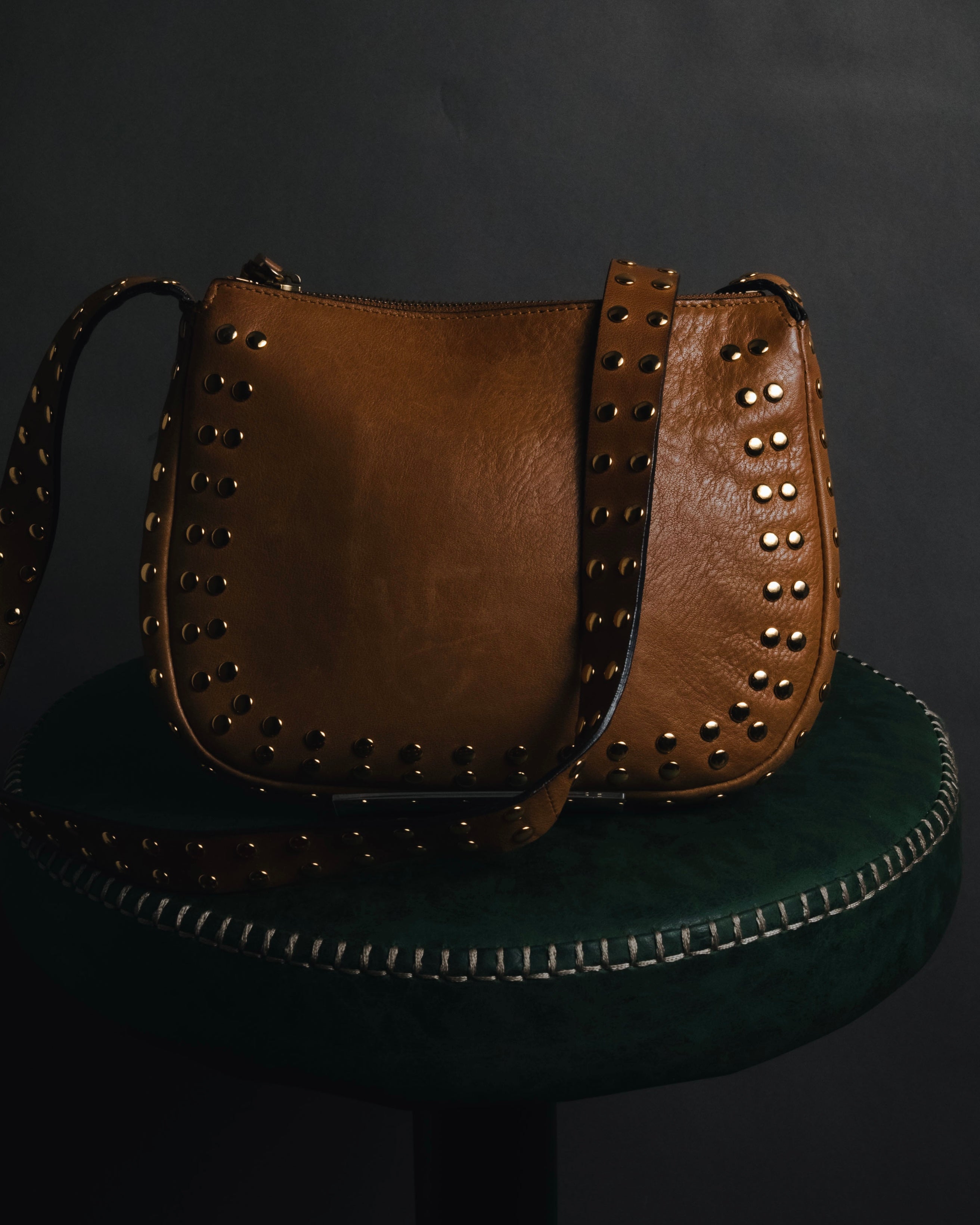"MARNI" 2010’s-20’s studded leather shoulder bag