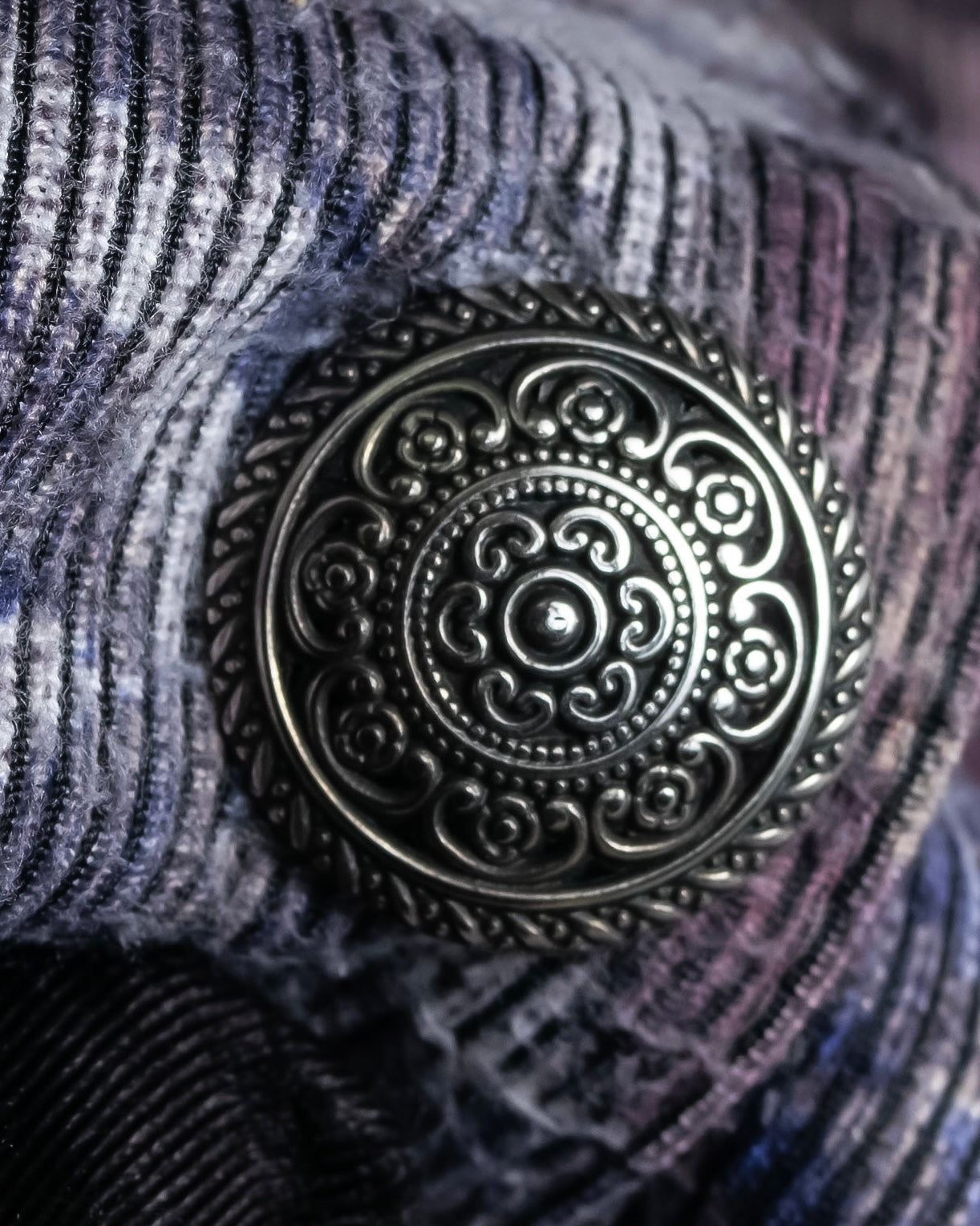 Vintage jacquard floral pattern jacket