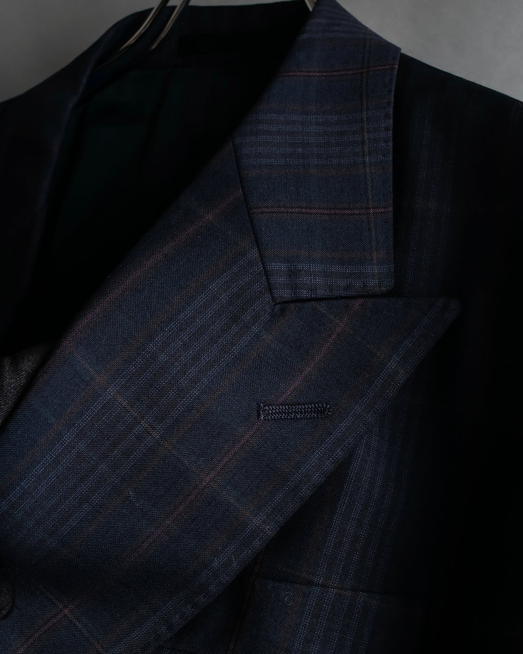 "BURBERRYS" Micro check pattern metal button blazer