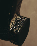 -SPECIAL- “Miu Miu” 2010’s Crystal embellished heel patent leather brogue shoes