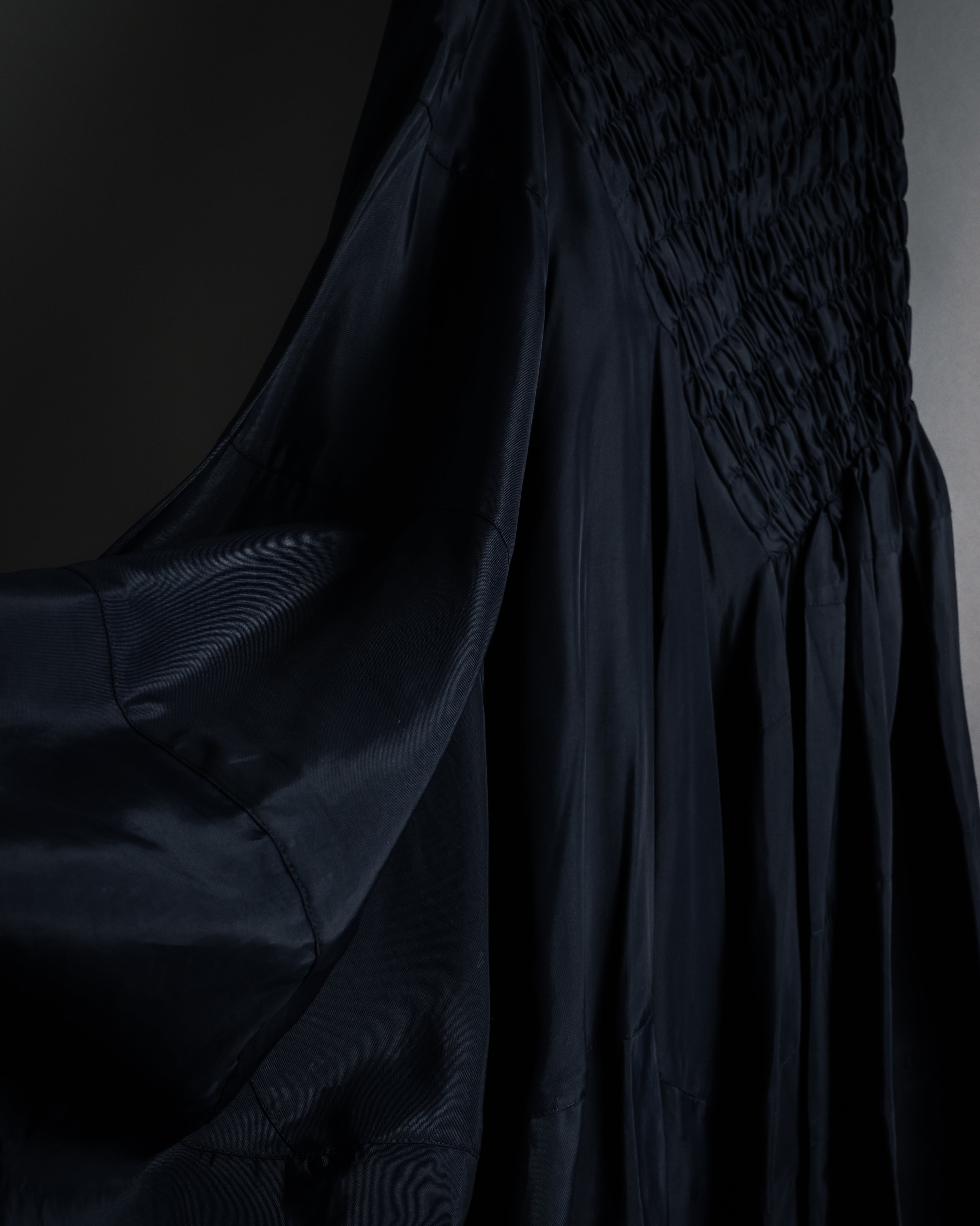 "COMME des GARÇONS" 90SS triacetate smocked asymmetric skirt